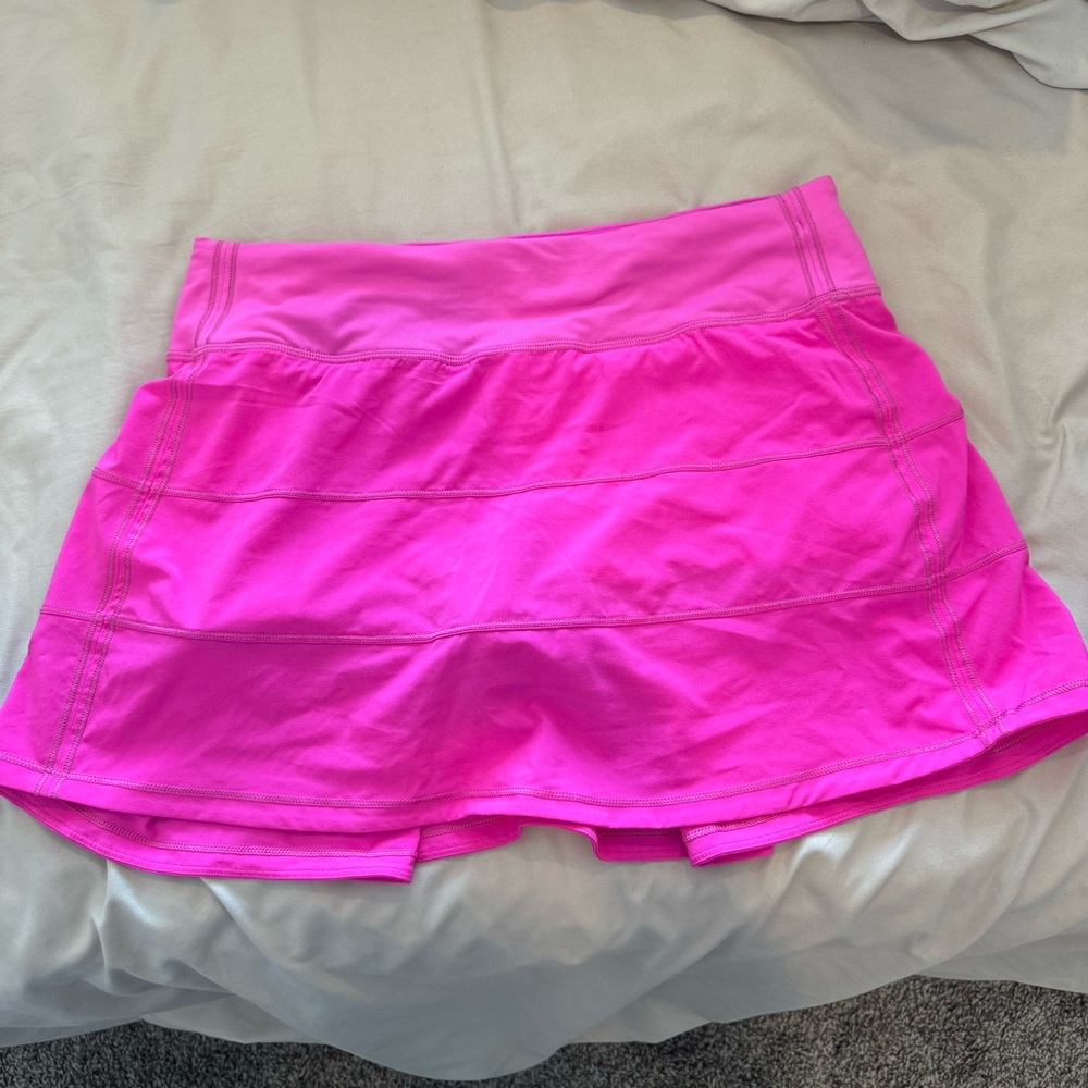Lululemon Pace Rival Long Tennis Skirt Size 6 Pow Pink